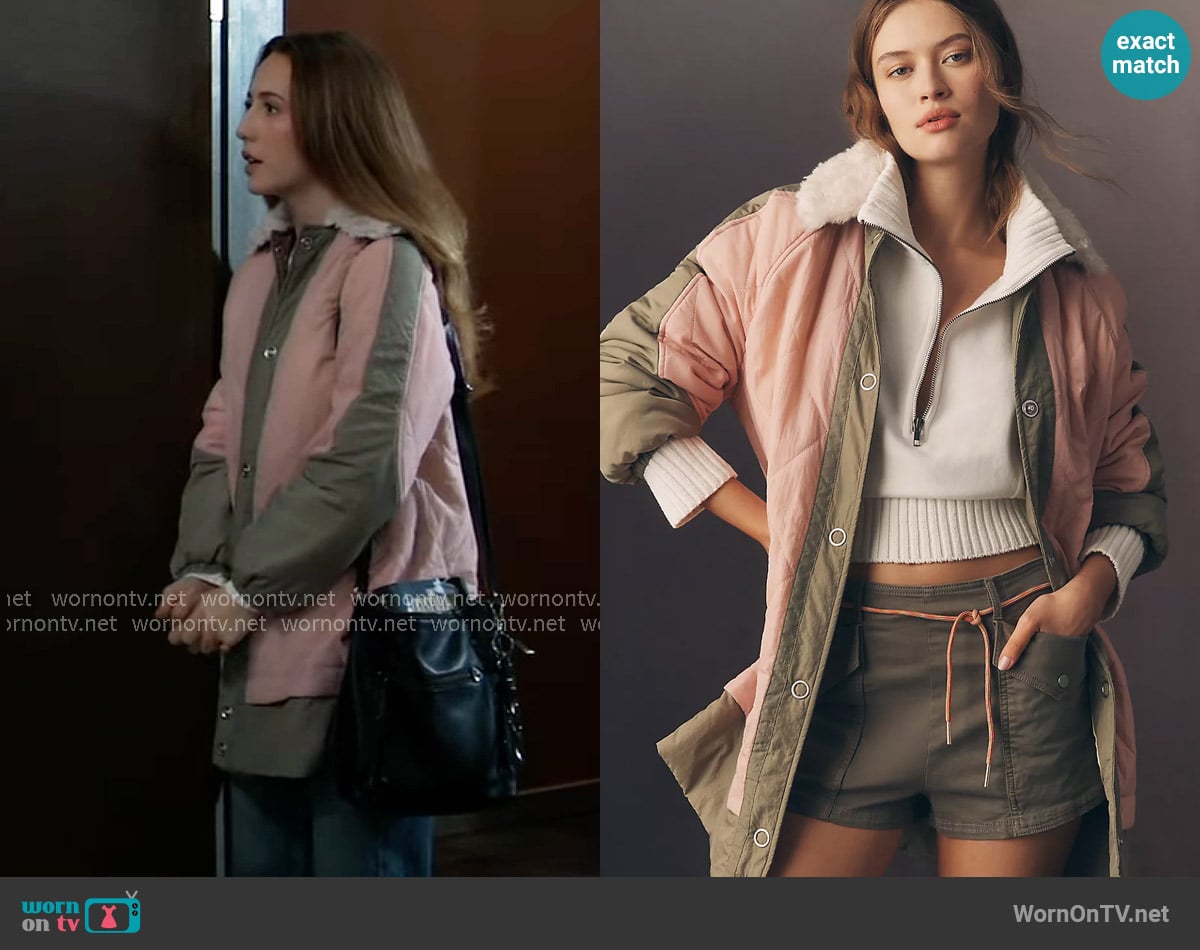 Josslyn’s pink and green jacket on General Hospital