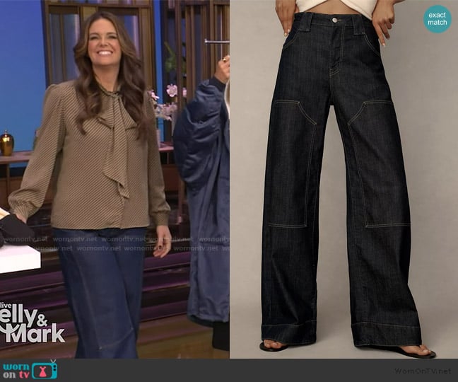 Pilcro The Myra Low-Rise Tapered Jeans worn by Monica Mangin on Live with Kelly and Mark