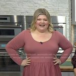 Danielle Kartes’s pink long sleeve dress on Today
