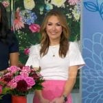 Lori's pink asymmetric skirt on Good Morning America
