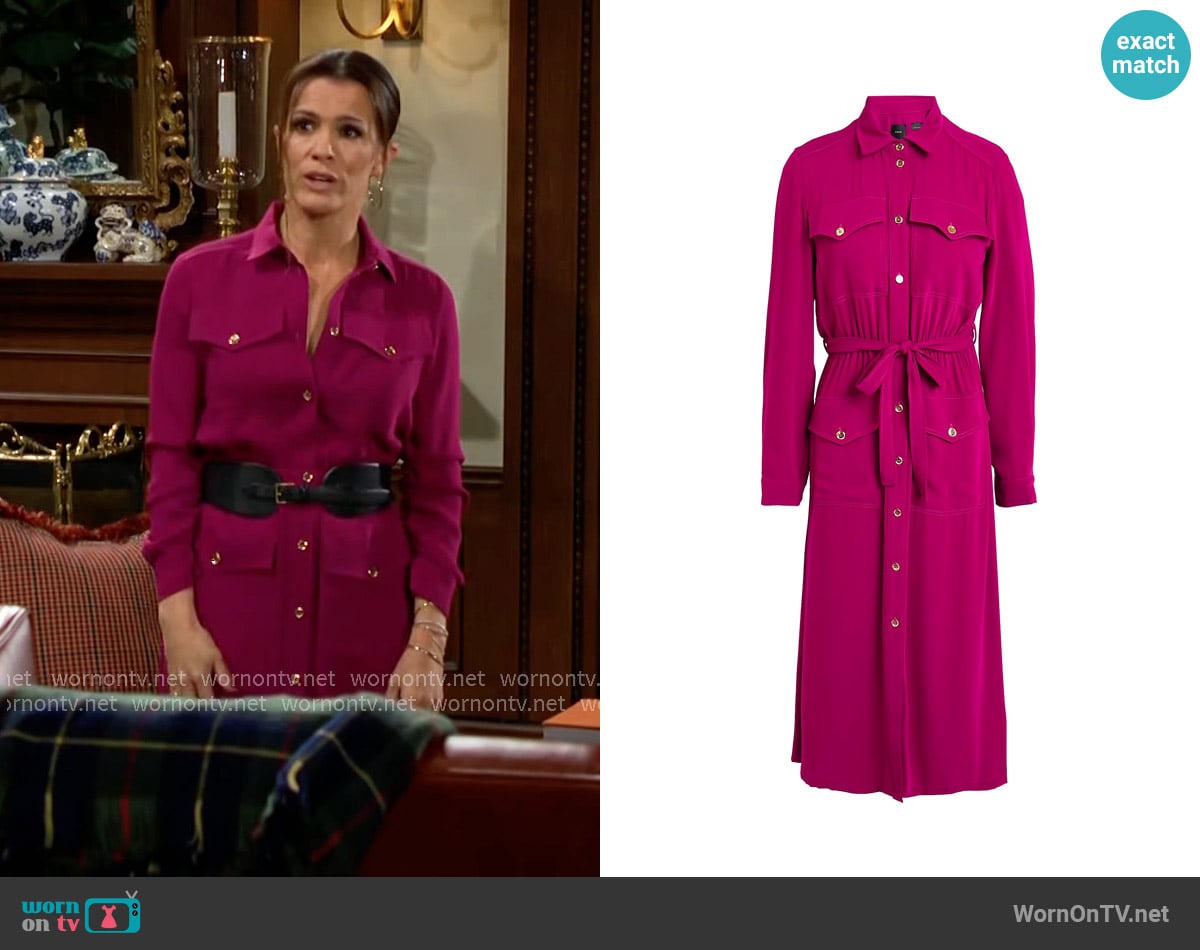 Pinko Midi Dress worn by Chelsea Lawson (Melissa Claire Egan) on The Young and the Restless