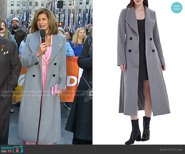 PLAERPENER at Amazon Double Breasted Wool Blend Coat worn by Hoda Kotb on Today