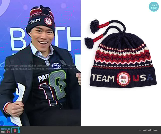 Polo Ralph Lauren Team USA Closing Ceremony Beanie worn by Brian Cheung on Today