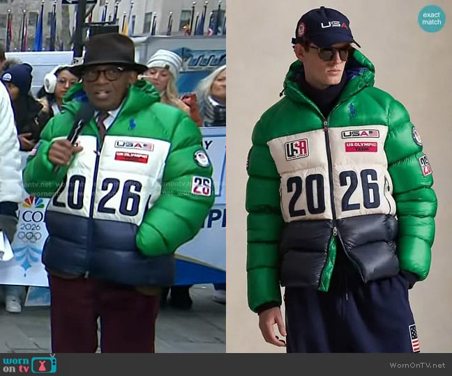 Polo Ralph Lauren Team USA Hawthorne Jacket in Billiard Multi worn by Al Roker on Today