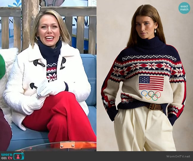 Polo Ralph Lauren Team USA Opening Ceremony Sweater worn by Dylan Dreyer on Today