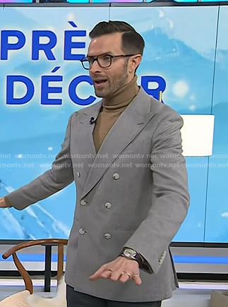 Preston Knorad’s grey double breasted blazer on Today