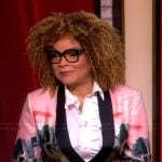 Ruth Carter’s pink abstract print blazer on The View
