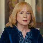 Lynn’s blue printed blouse on The Burbs