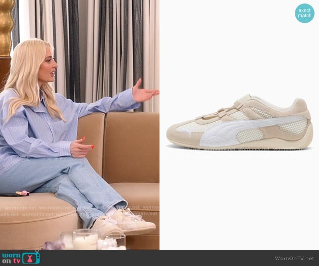 Puma Speedcat Go Shoes in Alpine Snow-PUMA White worn by Erika Jayne on The Real Housewives of Beverly Hills