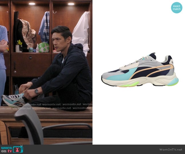 Puma Unisex RS-Connect Dust Low Top Sneakers worn by Benson Kwan (Harry Shum Jr.) on Greys Anatomy