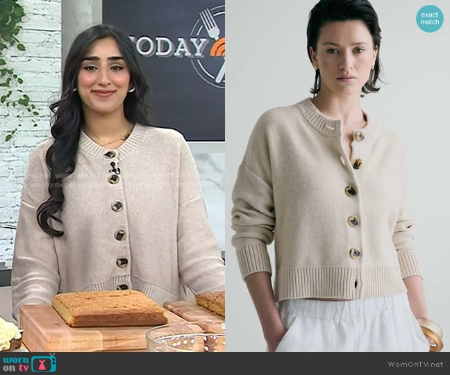 Zoha Malik’s knit cardigan on Today