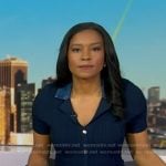 Rachel's navy denim collar dress on Good Morning America