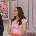Rachel Bukowski’s pink chevron stripe top on Good Morning America