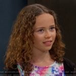 Rachel’s tie dye tee on Days of our Lives