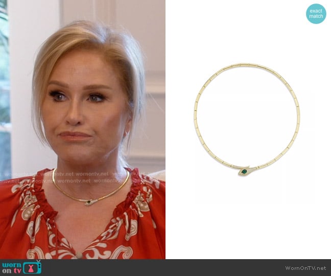 Kathy’s snake neckalce on RHOBH