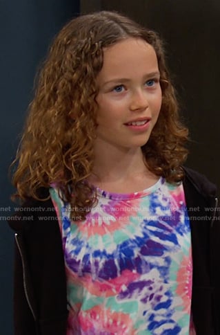 Rachel's tie dye tee on Days of our Lives
