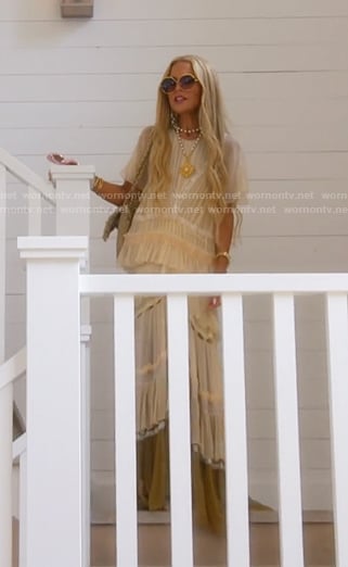 Rachel’s tiered maxi dress on The Real Housewives of Beverly Hills