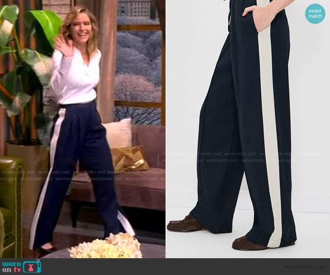 Rag and Bone Siena Wool Side Stripe Pants worn by Sara Haines on The View