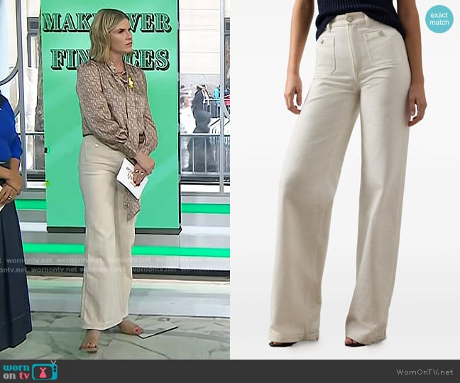 Ralph Lauren Collection Dylon Wide-Leg Jean worn by Jenna Bush Hager on Today