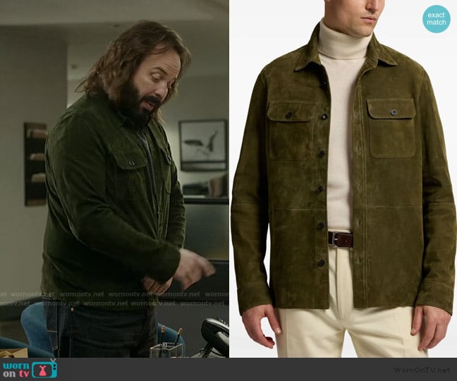 Ralph Lauren Suede button-fastening shirt jacket worn by Cisco (Angus Sampson) on The Lincoln Lawyer