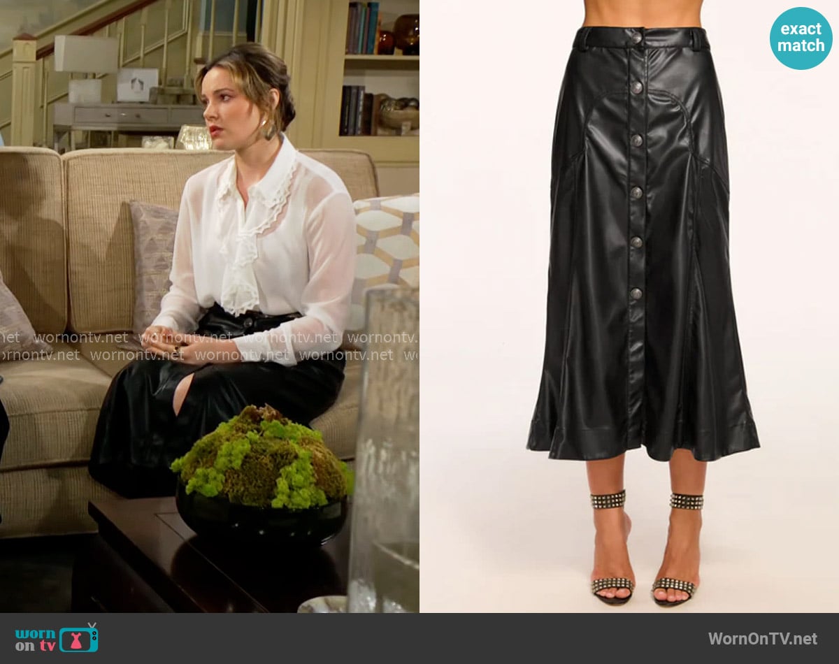 Ramy Brook Dale Skirt worn by Tessa Porter (Cait Fairbanks) on The Young and the Restless