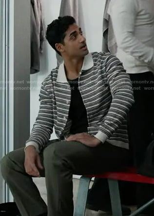 Ravi’s black striped knit shirt on 9-1-1