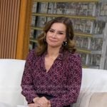 Rebecca’s red floral blouse on Good Morning America