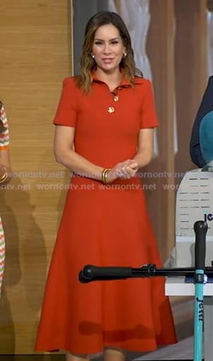 Rebecca's orange polo dress on Good Morning America