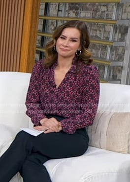 Rebecca’s red floral blouse on Good Morning America