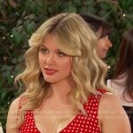 red polka dot sleeveless dress on Days of our Lives