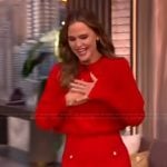 Jennifer Garner’s red sweater and mini skirt on The View