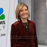 Kate's red velvet blazer on NBC News Daily
