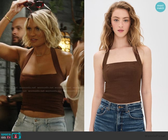 Reformation Malika Linen Top worn by Lindsay Hubbard on Summer House