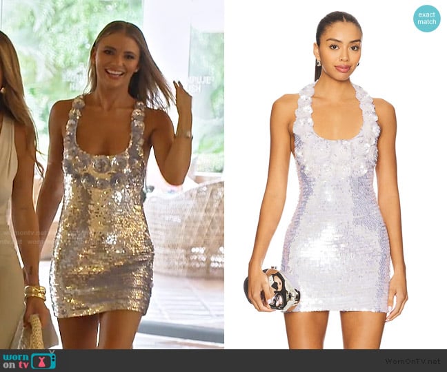 Retrofete Joanne Embroidered Dress worn by Charley Manley on Southern Charm