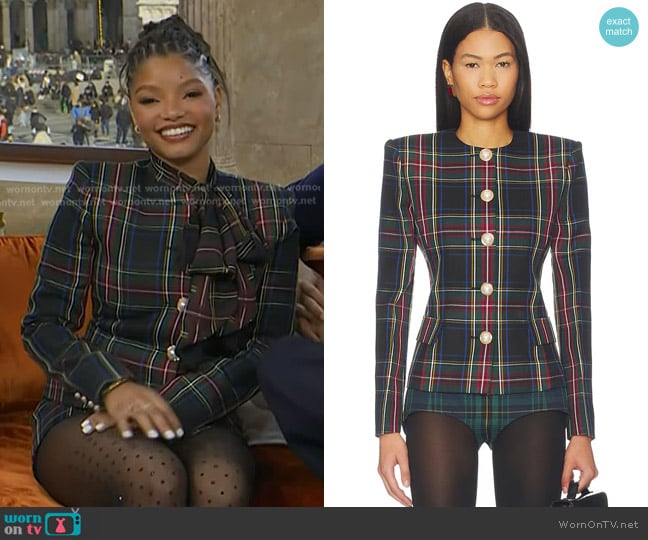 Retrofete Rora Jacket worn by Halle Bailey on Today