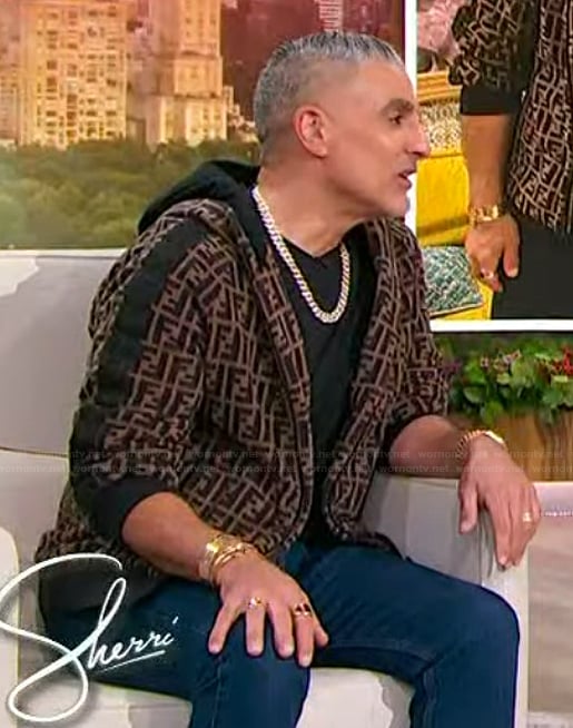 Reza Farahan’s Fendi logo hoodie on Sherri