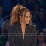Carrie’s black rhinestone blazer and pants on American Idol