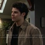 RJ's taupe textured jacket on The Bold and the Beautiful