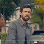 Rob’s grey button down shirt on The Burbs