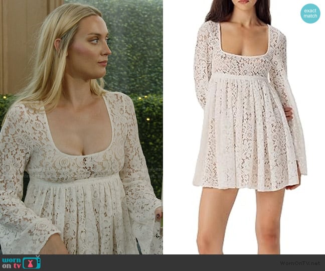 Ronny Kobo Dottie Lace Mini Dress worn by Bailey Taylor on Summer House