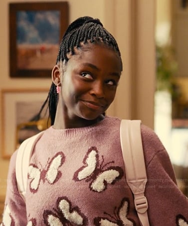 Rory’s pink butterfly sweater on The Burbs