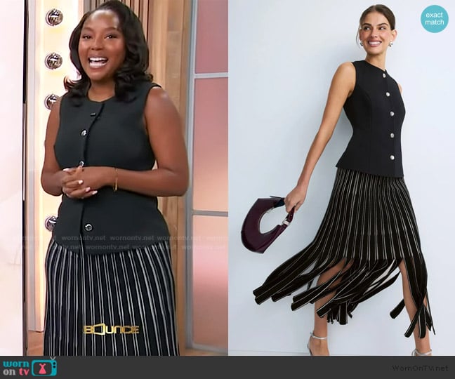 Rosetta Getty x RTR Accent Button Crew Neck Vest worn by Makho Ndlovu on Sherri