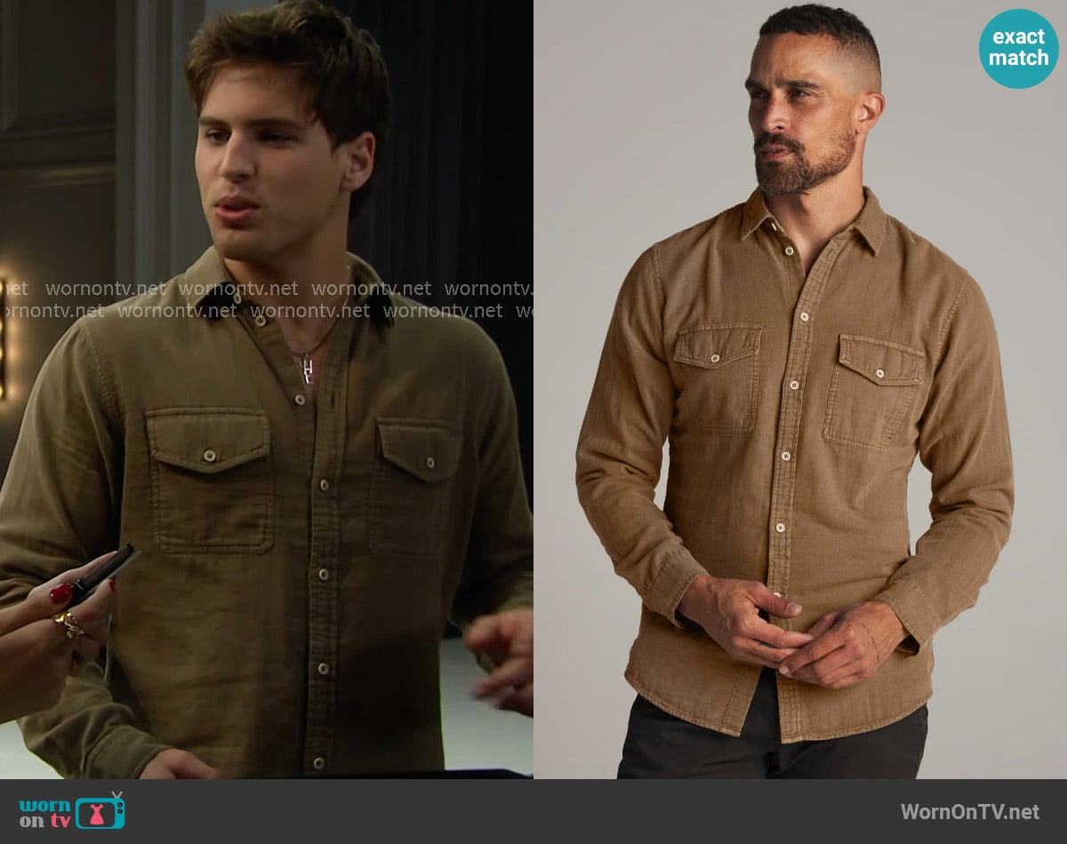 Rowan Leeds Shirt worn by Will Spencer (Crew Morrow) on The Bold and the Beautiful