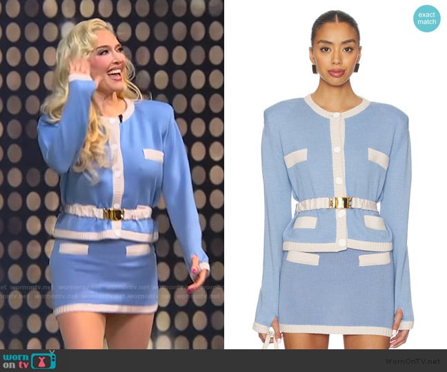 Rowen Rose Knit Cardigan worn by Erika Jayne on Tamron Hall Show