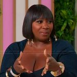 Bevy Smith’s navy scoop neck dress on Sherri