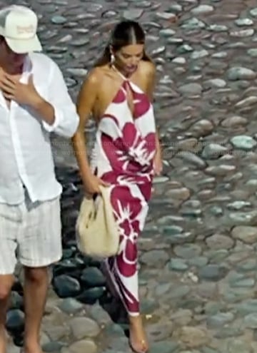 Salley's floral print halter top and skirt on Southern Charm