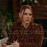Sally’s leopard print top on The Young and the Restless