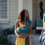 SAmira's yellow striped midi dress on The Burbs