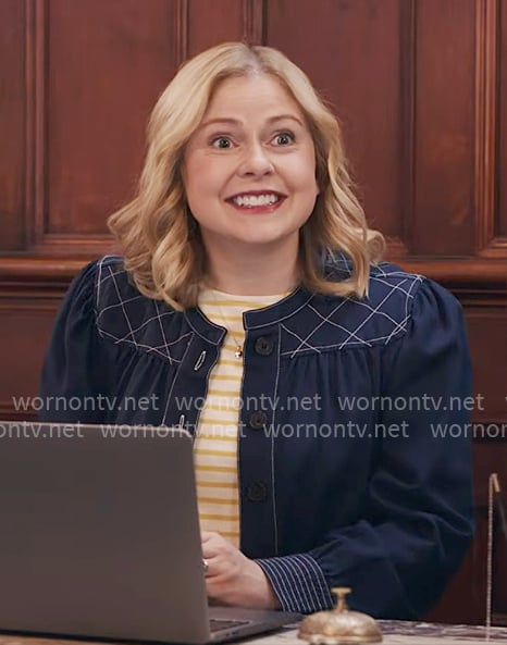 Sam's embroidered denim jacket on Ghosts