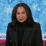 Sandra Bookman’s black double breasted blazer on Good Morning America